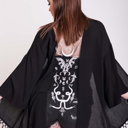 EMBROIDERED SNAKE KIMONO PLUS 5