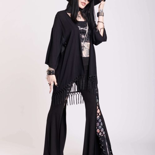 Embroidered bat kimono 2