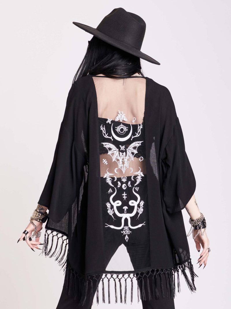 Embroidered bat kimono 4b