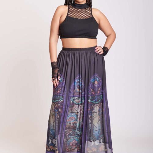 STAINED GLASS MIDI SKIRT PLUS 1