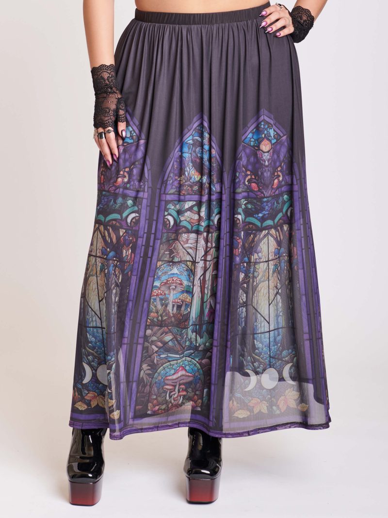 STAINED GLASS MIDI SKIRT PLUS 2