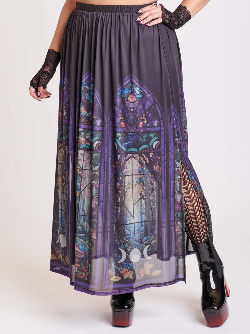 STAINED GLASS MIDI SKIRT PLUS 3