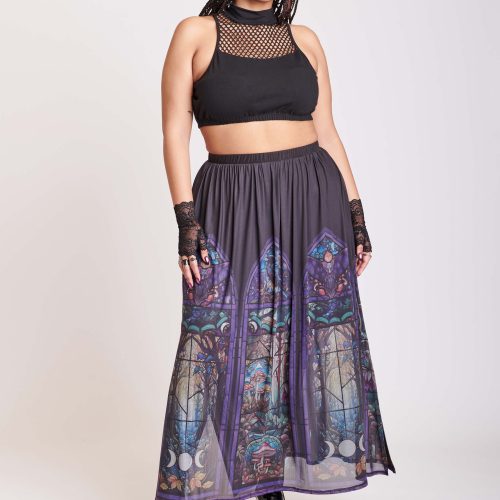 STAINED GLASS MIDI SKIRT PLUS 4