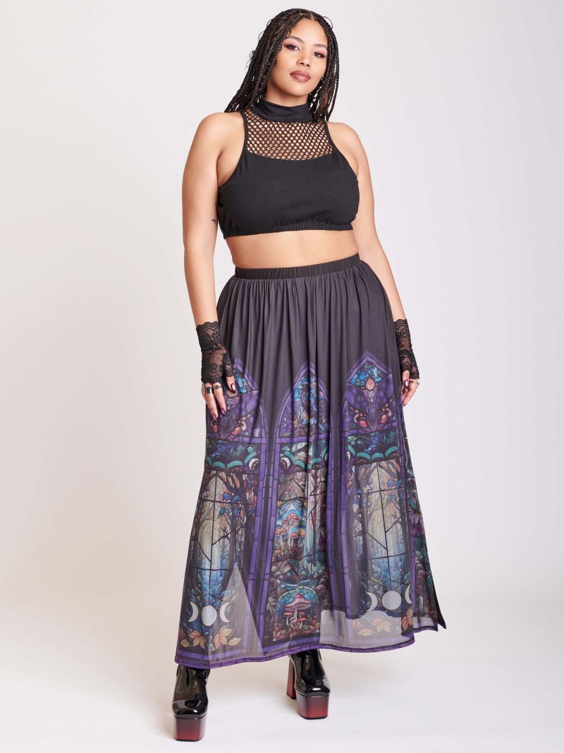 STAINED GLASS MIDI SKIRT PLUS 4