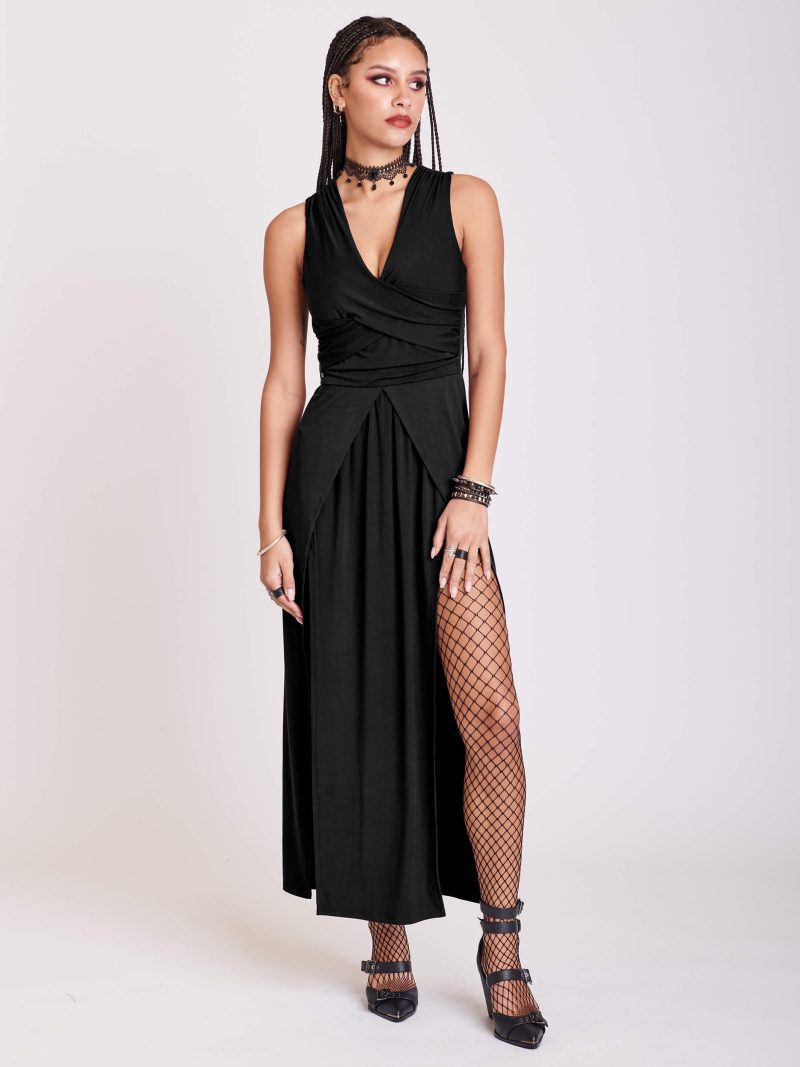 TwistfrontdressBlack1